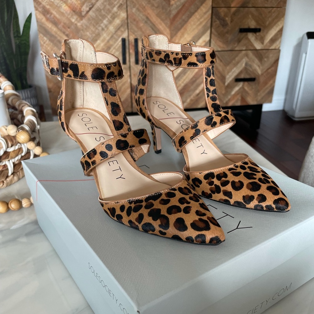 Sole Society Evelyn Leopard Pumps